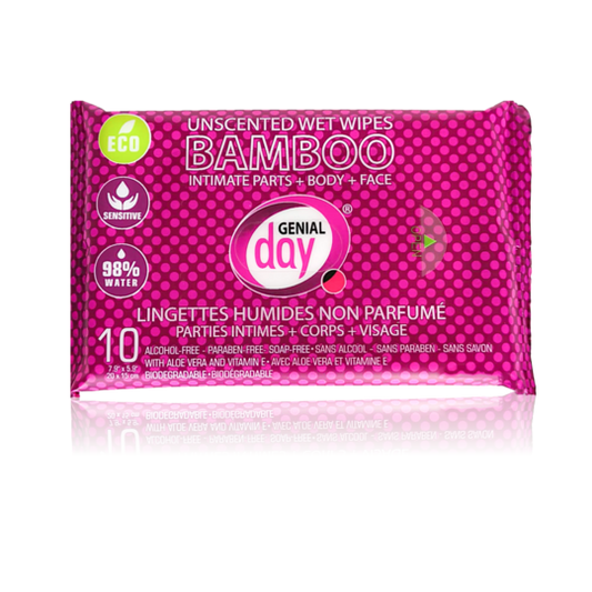 Unscented Bamboo Wipes Sold as a Bundle. 100 wipes total! (10 per pack)